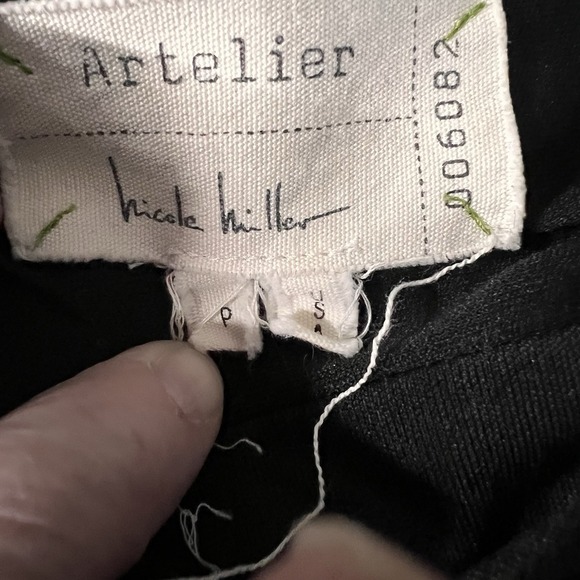 Nicole Miller Artelier Black Geometric Pattern Long Sleeve Dress Women's Size S - Picture 4 of 5